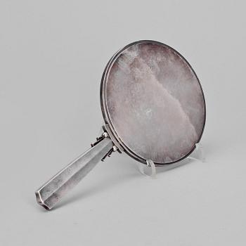 HANDSPEGEL och BORSTE, silver, Georg Jensen, Köpenhamn, Danmark, 1900-tal.