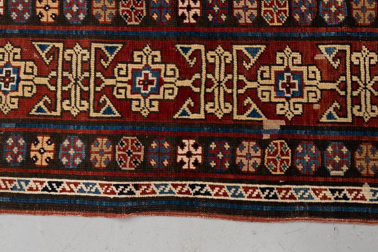 A runner antique Shirvan, probably, around 370 x 140 cm.