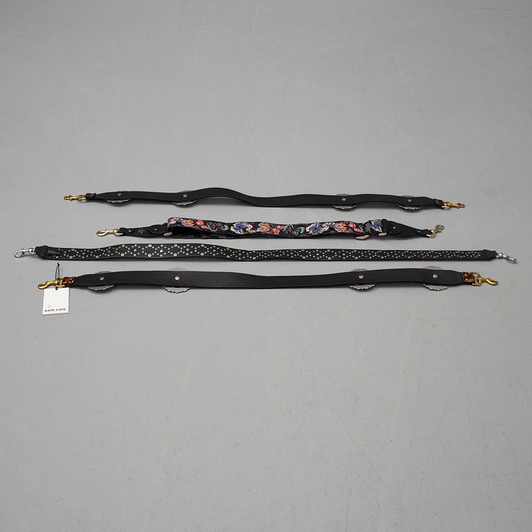 4 bag/skoulder straps from Valentino and Kate Cate.