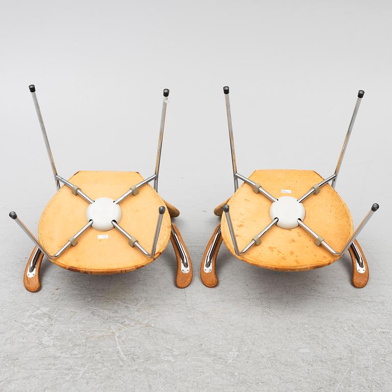 Arne Jacobsen, stolar, 8 st, "Sjuan", Fritz Hansen, Danmark, 1980-tal.