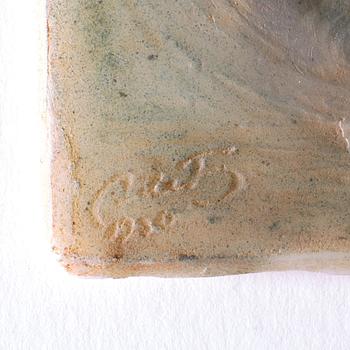 relief, pate de verre, Sverige 1930.