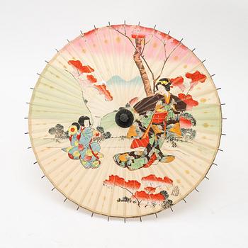 A set of three parasols, Japan, early 20th century.