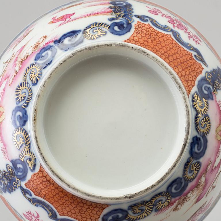 SKÅL, porslin, Kina, Qingdynastin, Qianlong (1736-95).