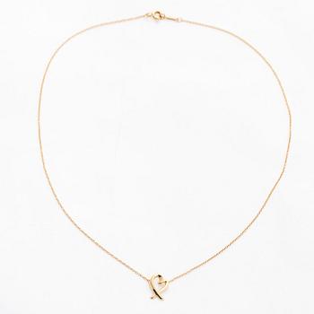 Tiffany & Co, Paloma Picasso, an 18K gold 'Loving Heart' necklace.