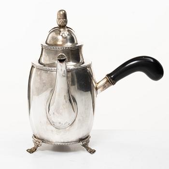 A Swedish sterling silver Empire style coffee pot, mark of Metallkonst Tage Björklund, Strängnäs 1954.