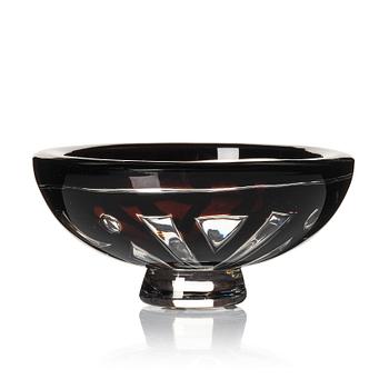 Lars Hellsten, a 'Geometri I' ariel glass bowl, Orrefors 1988.