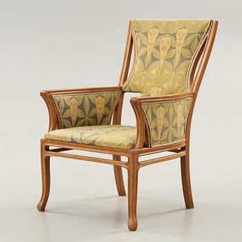 Alf Wallander Attributed to, An Art Nouveau oak armchair, Sweden ca 1900.