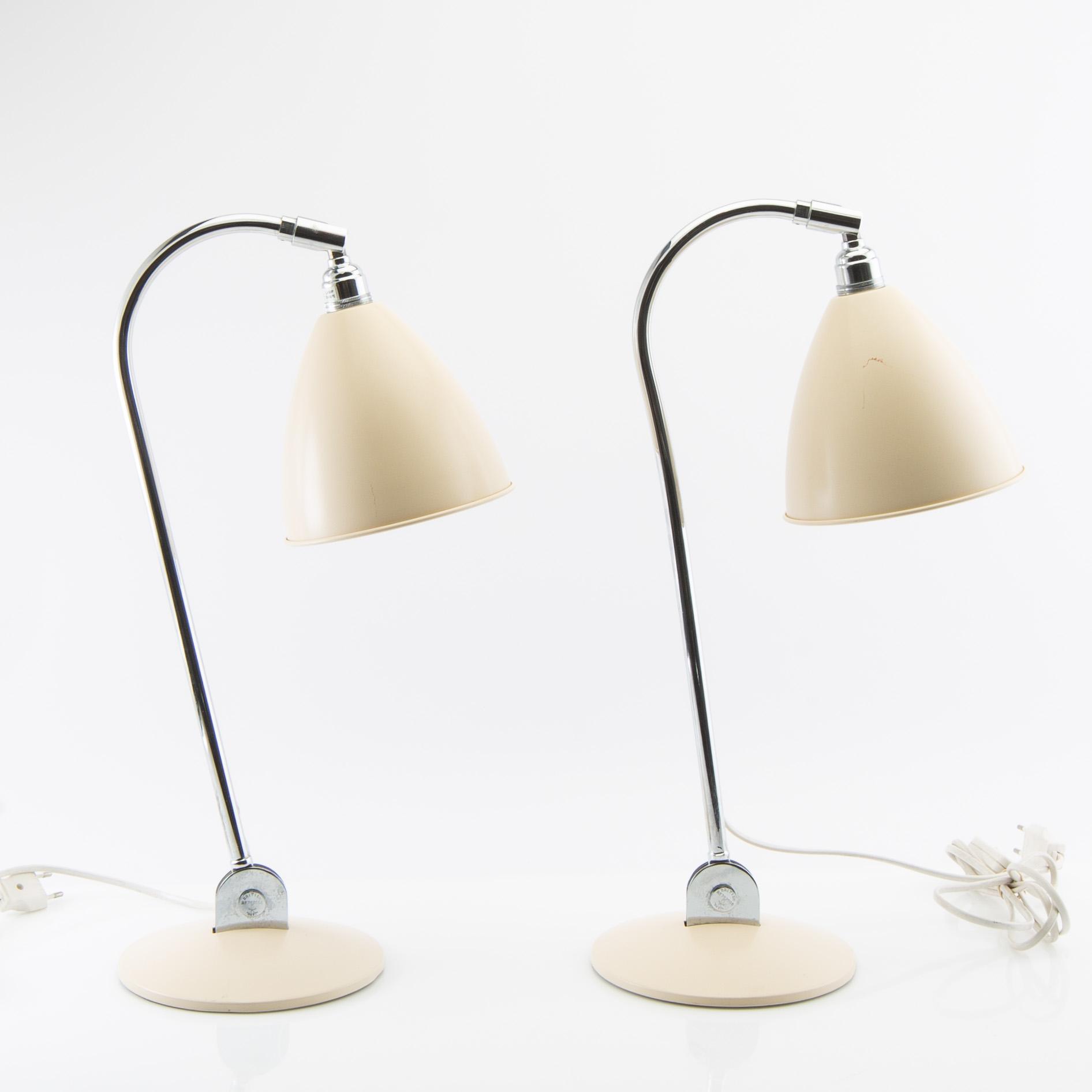Robert Dudley table lamps, a pair of "Bestlite" for Gubi, late 20th century.