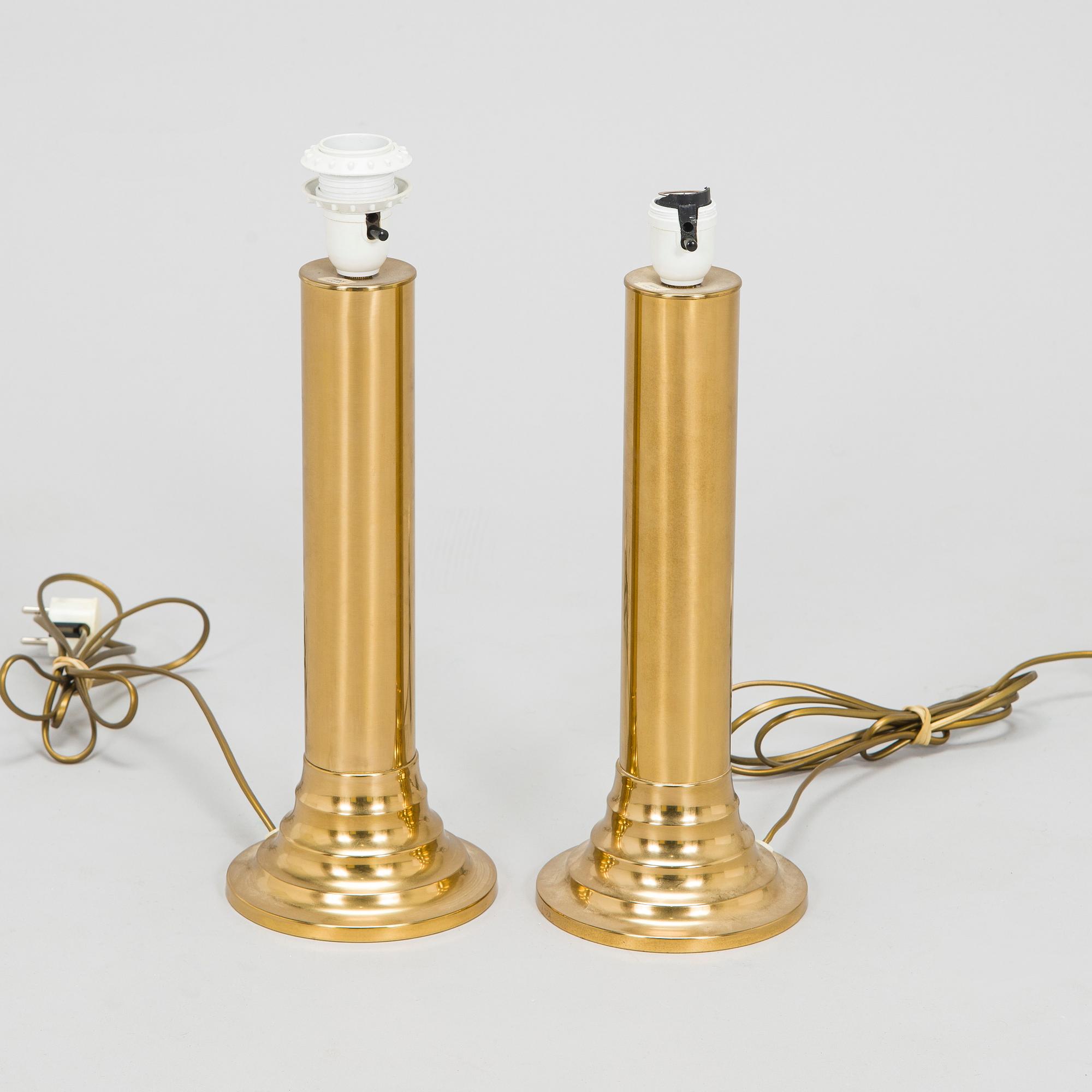 A pair of late 20th century table lamps, Bergboms.