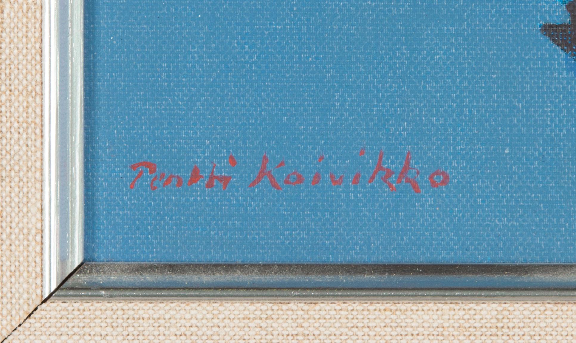 Pentti Koivikko, öljy levylle, signeerattu ja päivätty -92.