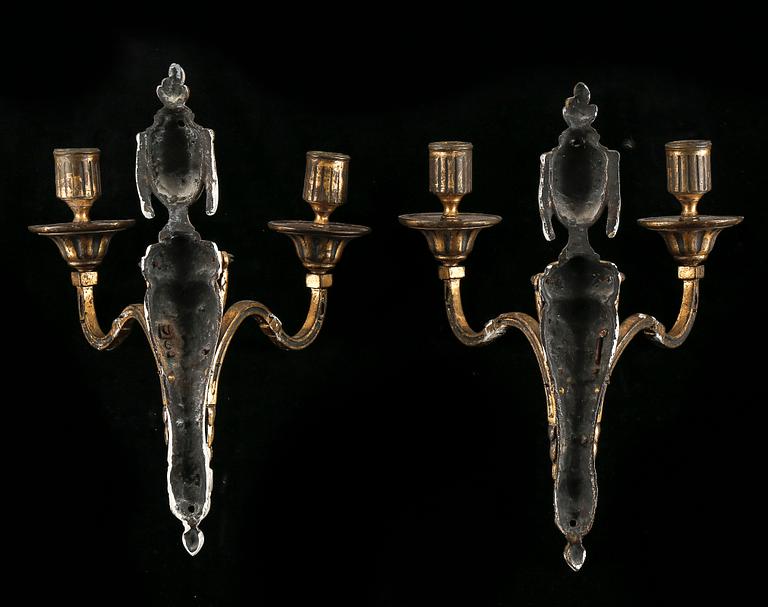 APPLIQUER, ett par, Louis XVI, 1700-talets slut.