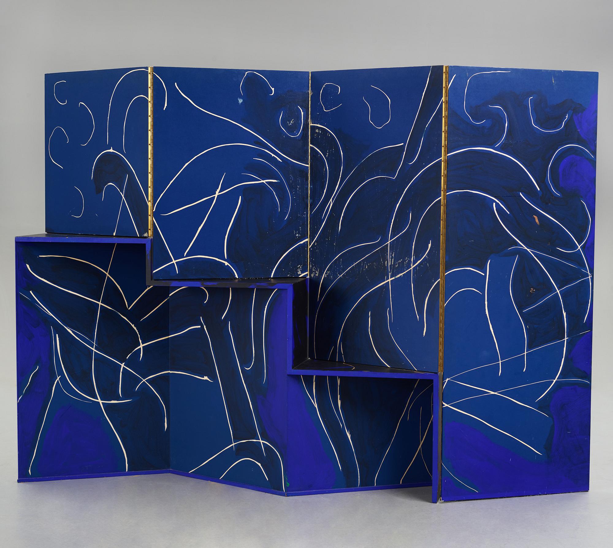 Steven Sorman, Woodcut, lithograph & screenprint on Okawara handmade paper mounted to wood screen, signed.