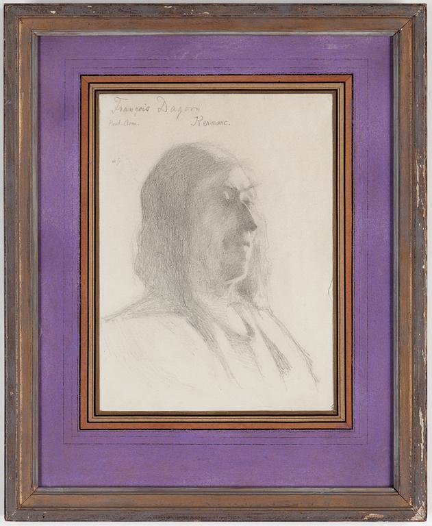 HELENE SCHJERFBECK, blyerts på papper, signerad HS Pont-Aven. Utförd 1883.