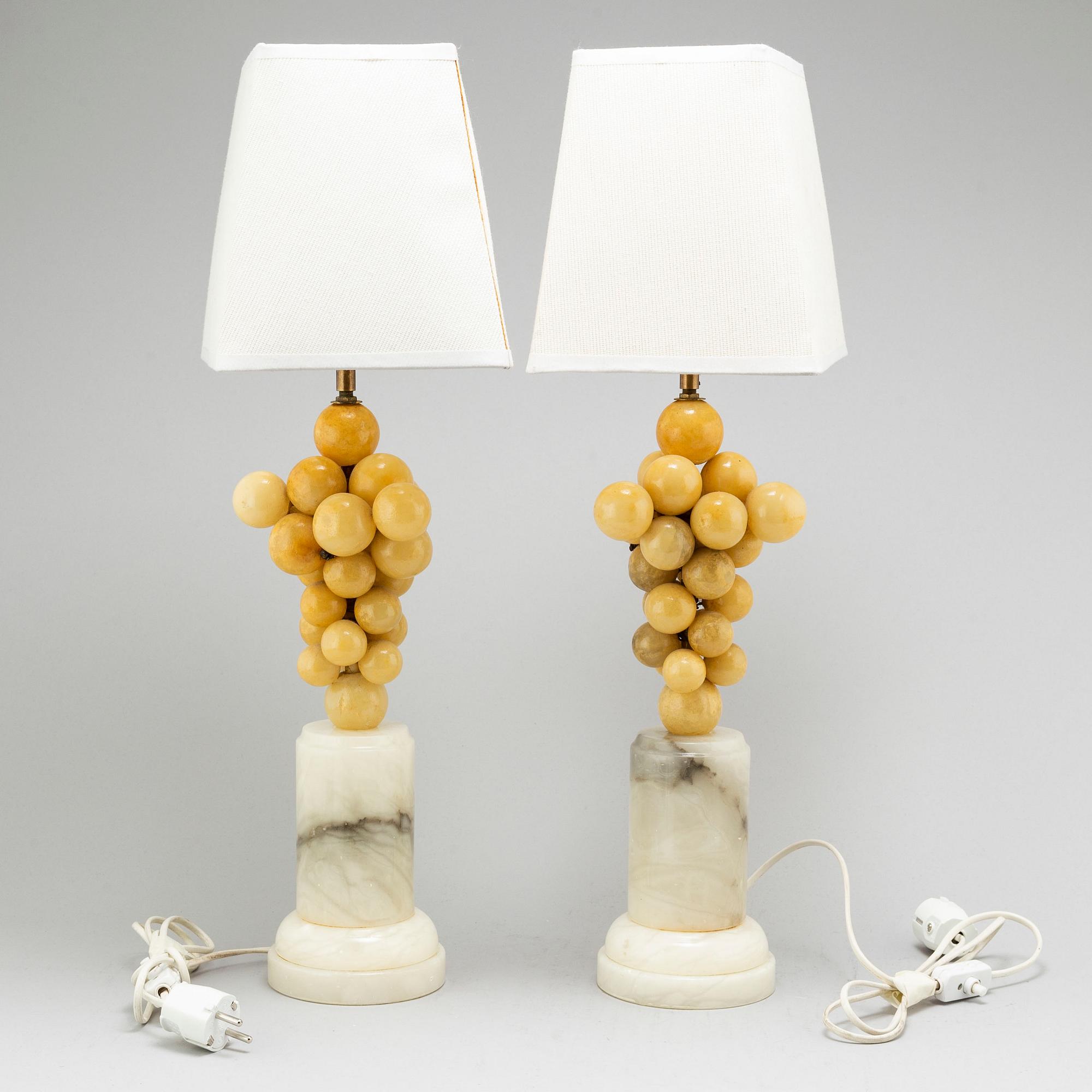 A pair of table lamps, second half of the 20th century.