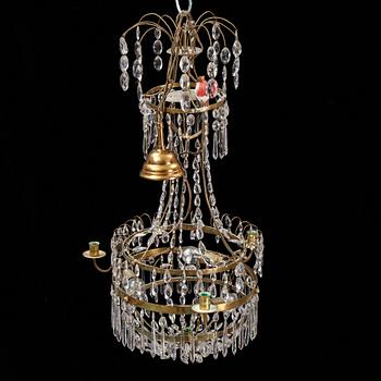 A Gustavian style chandelier, 20th Century.