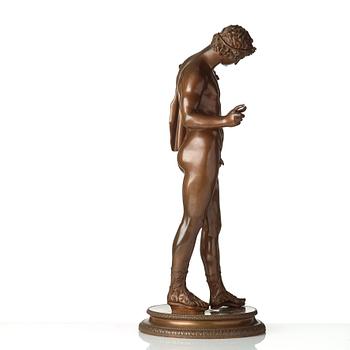 SABATINO DE ANGELIS, tillskriven. Skulptur, brons, höjd 61,5 cm. Stämpelsignerad Sabatino et fils.