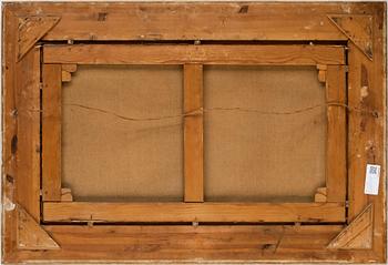 OKÄND KONSTNÄR, olja på duk, monogramsignerad, daterad 1900.