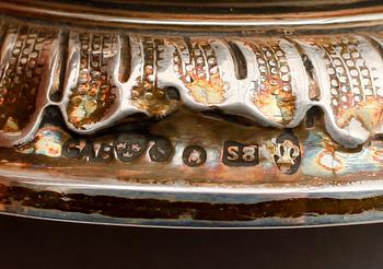 BÄGARE, 9 st, silver, svenska stämplar, 1900-tal. Vikt ca 516 g.