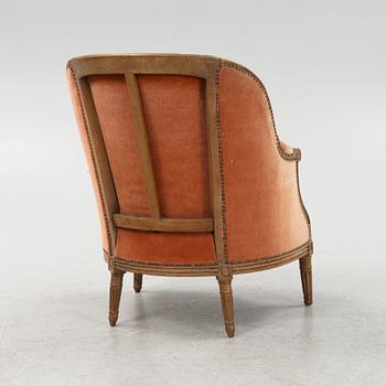Bergère/armchair, Louis XVI, 18th century.