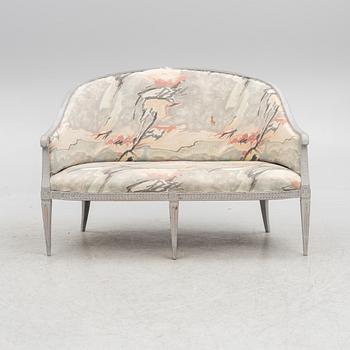 A late Gustavian sofa, early 19th century.