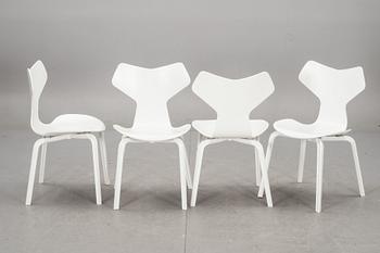 STOLAR, 4 st, "Grand Prix", Arne Jacobsen, Fritz Hansen, Danmark.
