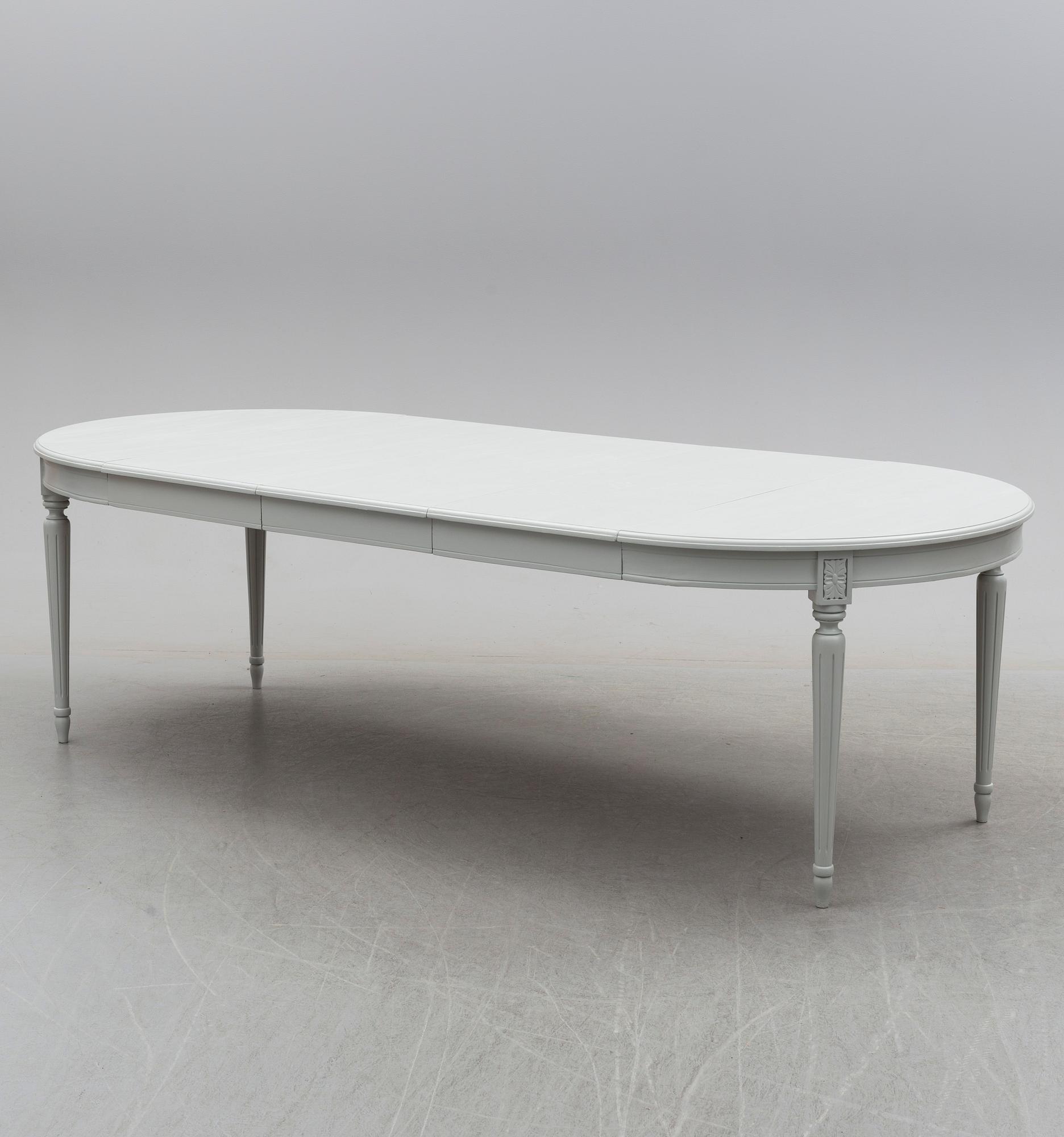 A second half of the 20th century Gustavian style dining table.