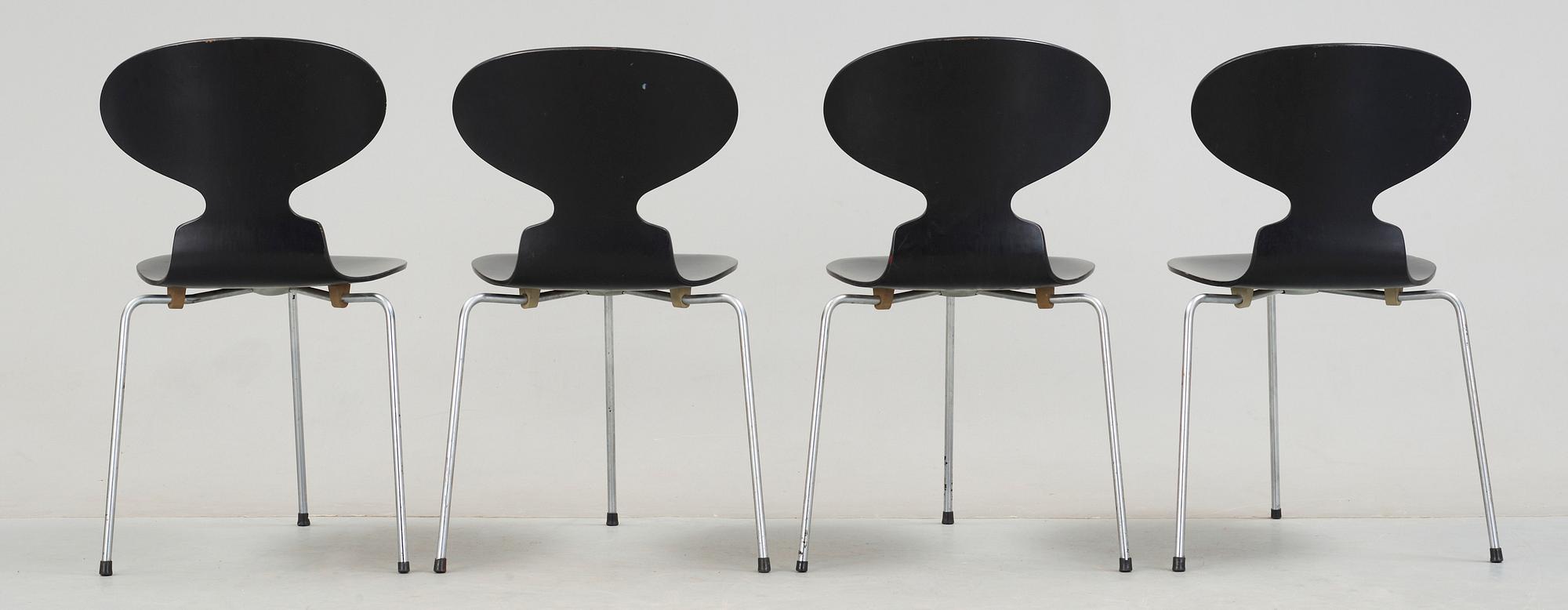 STOLAR, 4st, "Myran", Arne Jacobsen, Fritz Hansen, Danmark.