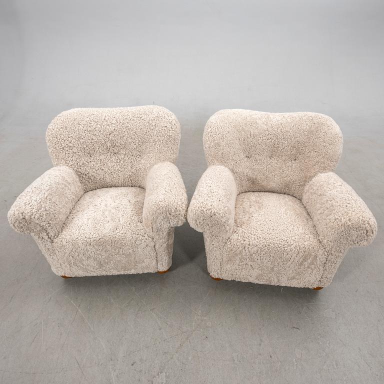 Armchairs, a pair, Swedish Modern, 1940s.
