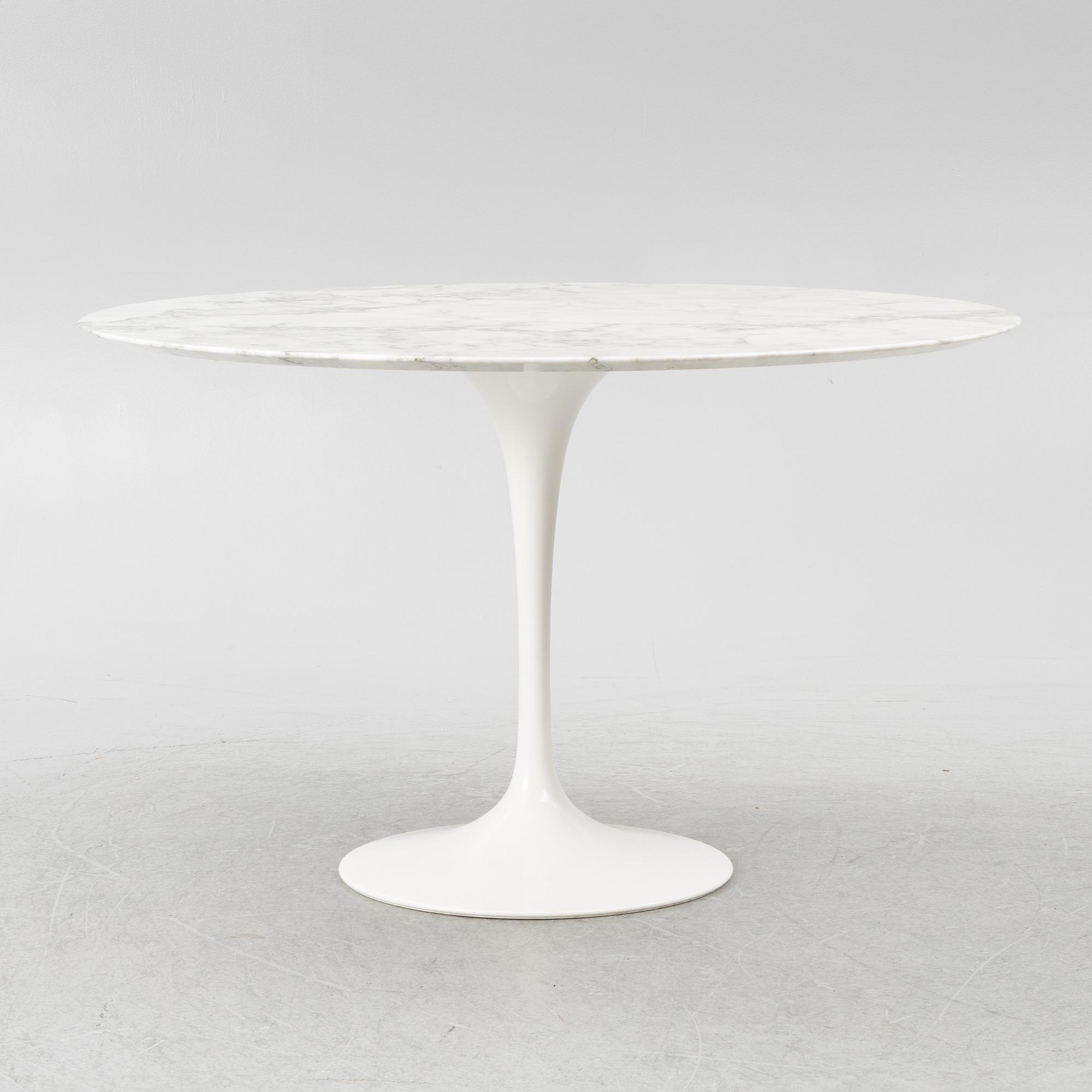 Eero Saarinen, a "Tulip" Arabesco marble top dining table, Knoll.