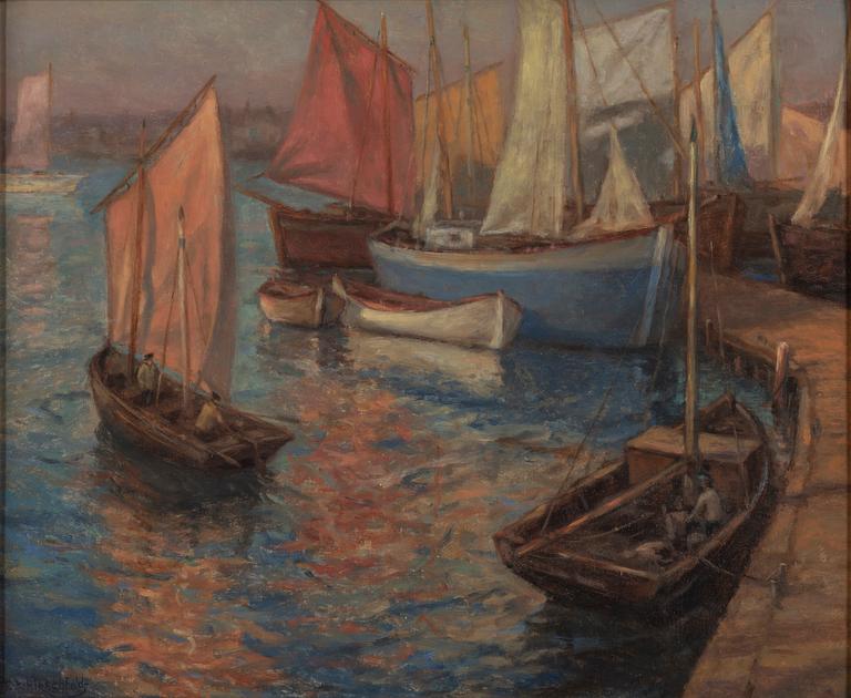 EMIL BENEDIKTOFF HIRSCHFELD, olja på duk, signerad E.B. Hirschfeld.