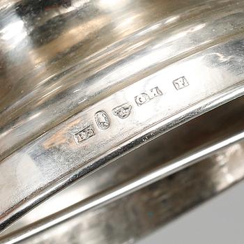 Gustaf Möllenborg, såsskål med fat, silver, Stockholm 1856-57.