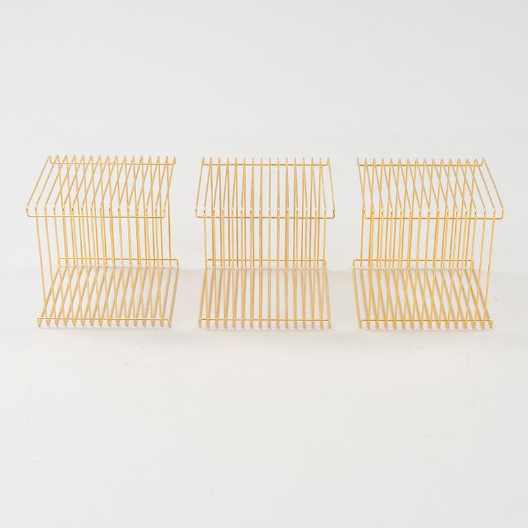 Verner Panton, a set of three 'Wire' shelves, Montana.
