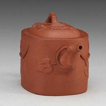 A Yixing tea pot with cover, 20th Century.