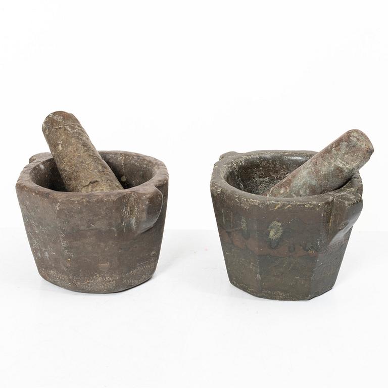 Mortars, 2 pcs, 19th century.