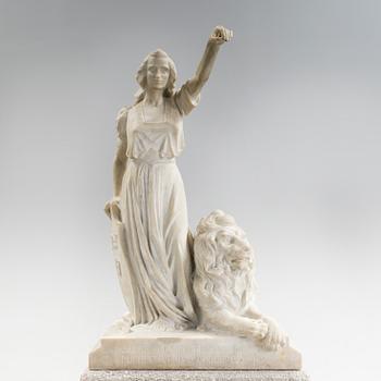 RUGGERO DONDÉ, sculpture, marble, signed Ruggero Donde - Verona.