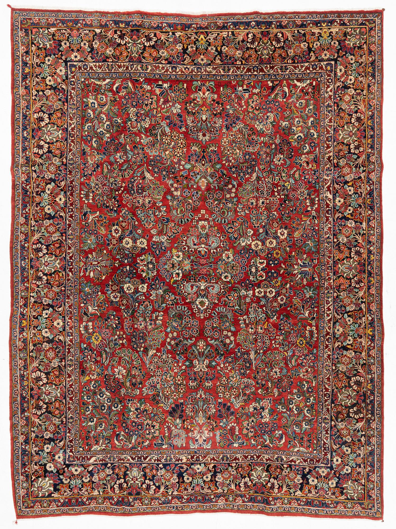 Matta, antik/semiantik, Moshkabad/Sarugh, ca 368 x 275 cm.