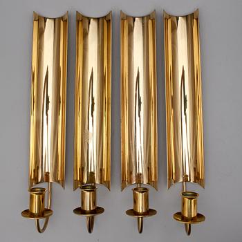 VÄGGLJUSSTAKAR, 4 st, Reflex", Pierre Forsell, Skultuna, 1900-talets fjärde kvartal.