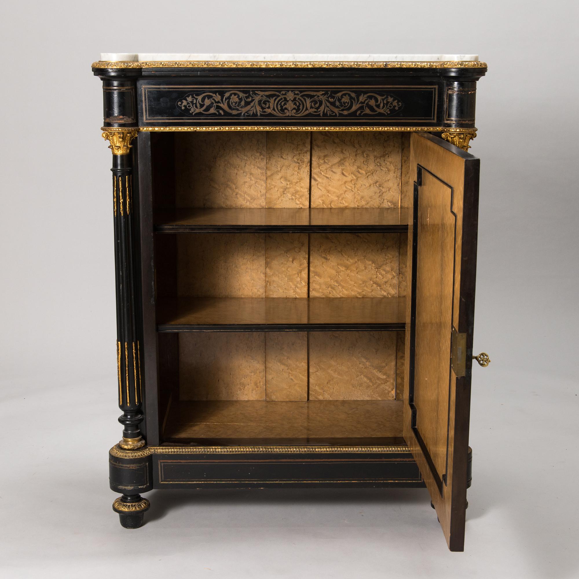 Kaappi / senkki, Boulle-tyyli, 1800-luvun loppua.