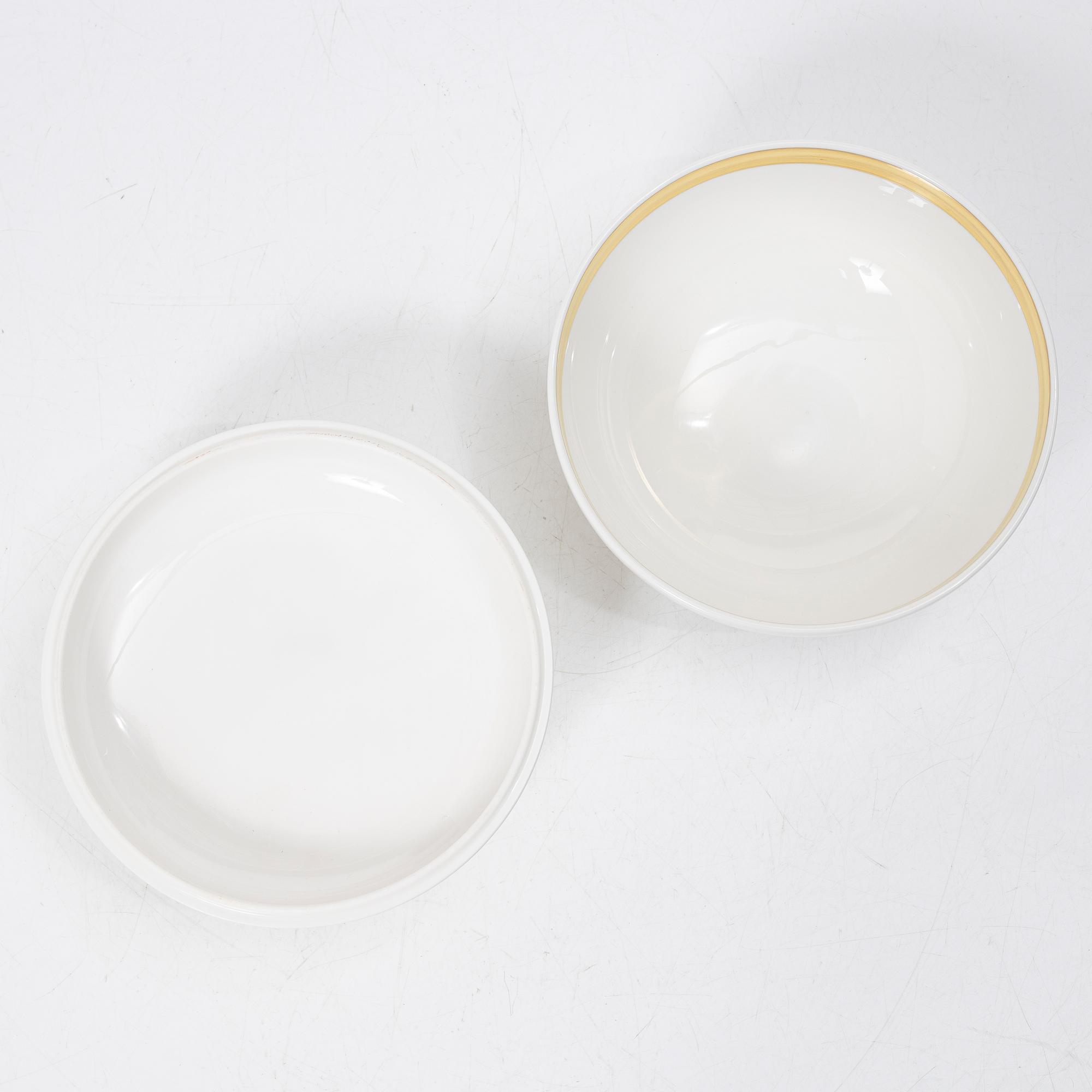 Karin Björquist, Bowls with lids, 14 pcs, porcelain, "Nobel" Rörstrand.