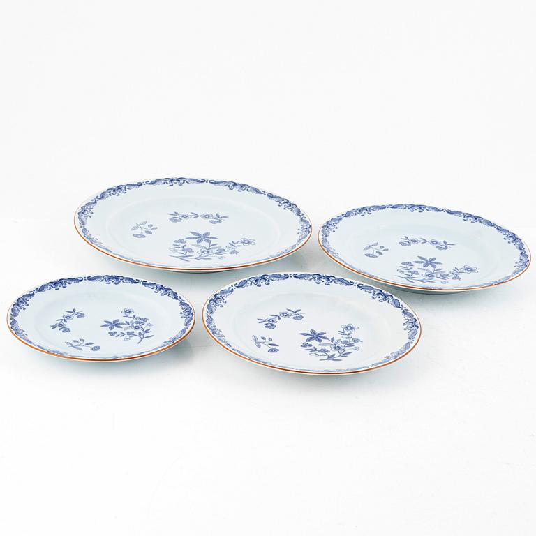 Service set, approximately 92 pieces "Ostindia" Rörstrand earthenware, second half of the 20th century.