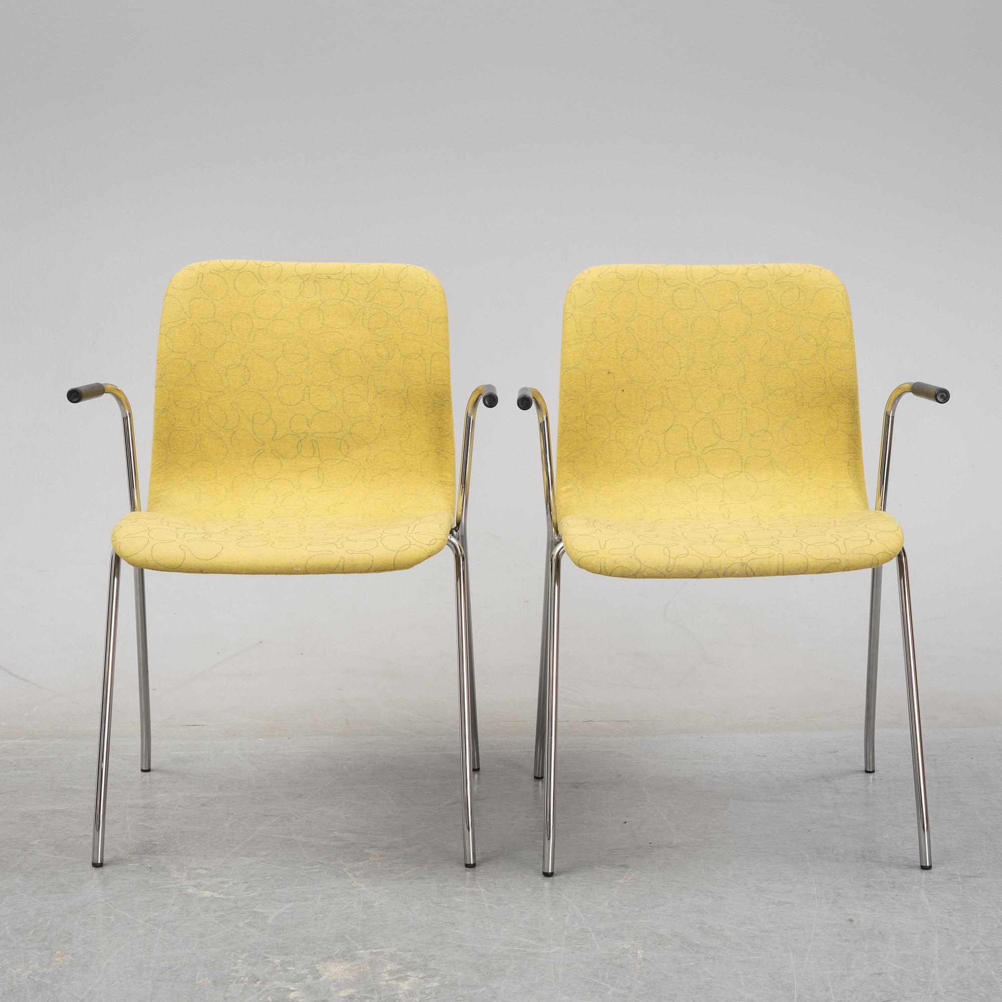 Claesson Koivisto Rune, karmstolar, 8 st "Cornflake", Offecct, daterade 2008.