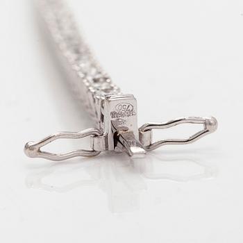 Tennis bracelet, brilliant-cut diamonds, 18K white gold.