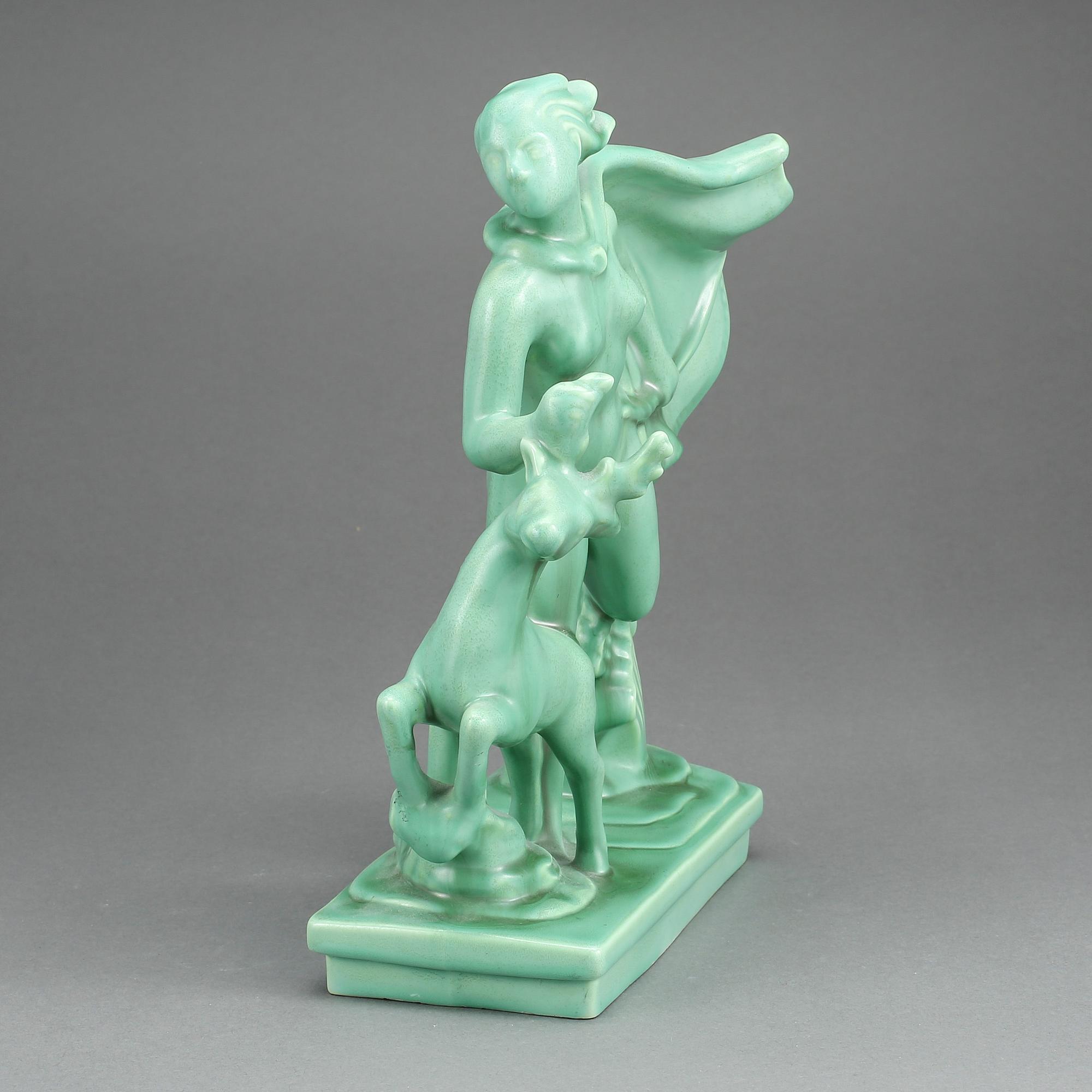 FIGURIN, flintgods, "Diana", Arthur Percy, Gefle Porslinsfabrik.