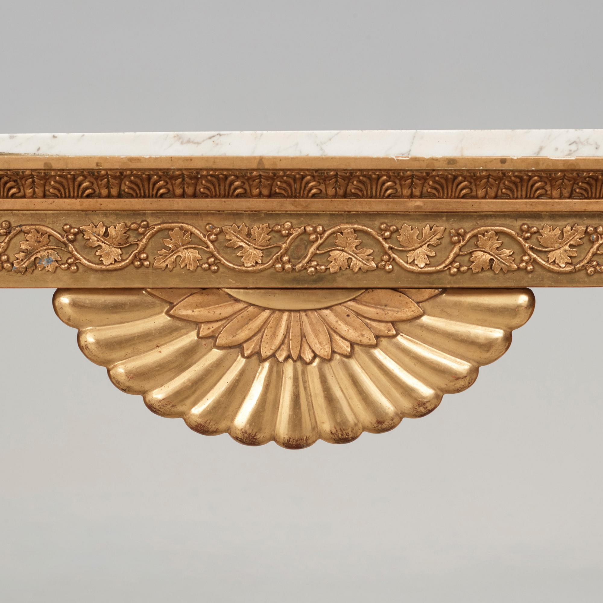 A Swedish Empire early 19th Century console table.