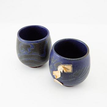 Gunnar Nylund, bowls 2 pcs. Nylund & Krebs, 1929-30 Copenhagen Denmark.