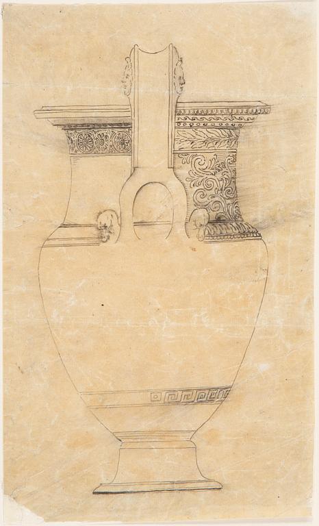 GRAVYRER 2 st SAMT 8 TECKNINGAR, sent 1700-tal till 1800-talets första hälft.