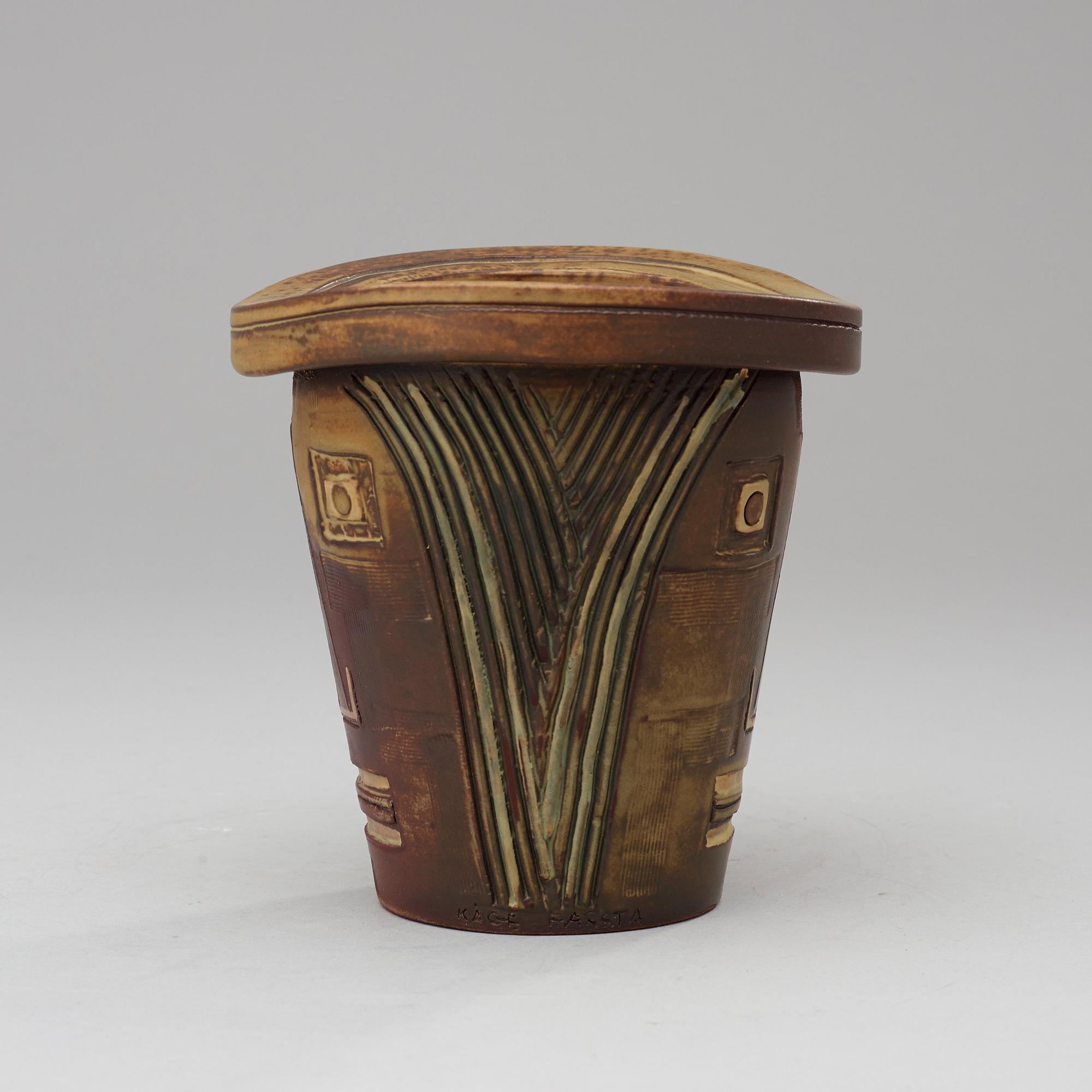 A Wilhelm Kåge 'Farsta' stoneware vase, Gustavsberg Studio 1949.