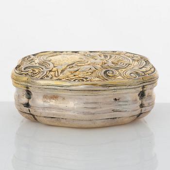 A Swedish Rococo parcel-gilt silver snuff-box, mark of Johan Lorenz Starin, Stockholm 1756.