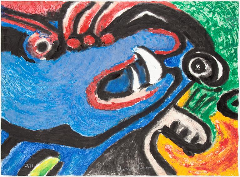 BENGT LINDSTRÖM, portfolio with 12 carborundum in colours, signed Lindström and numbered 27/99.