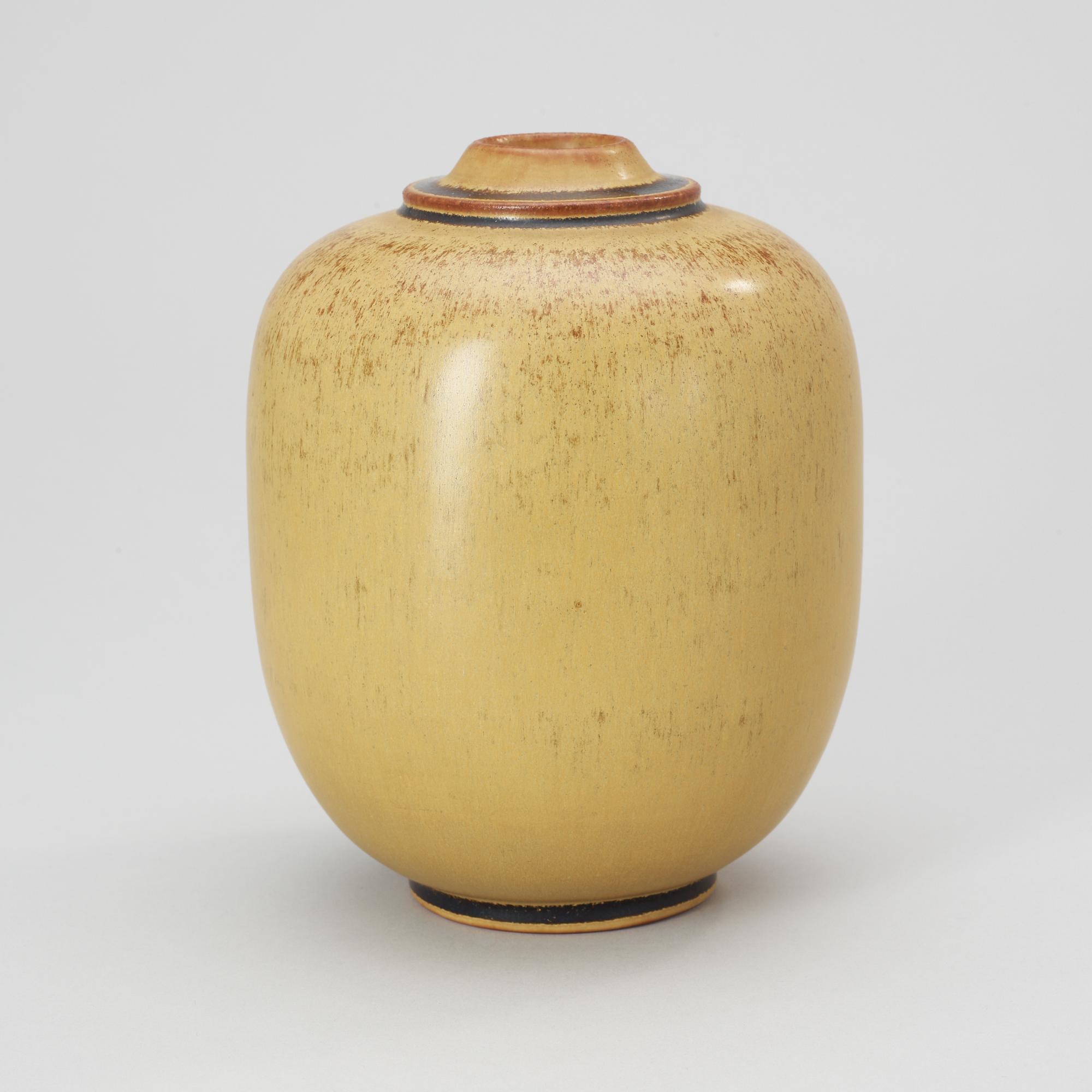A Erik and Ingrid Triller stoneware vase, Tobo.